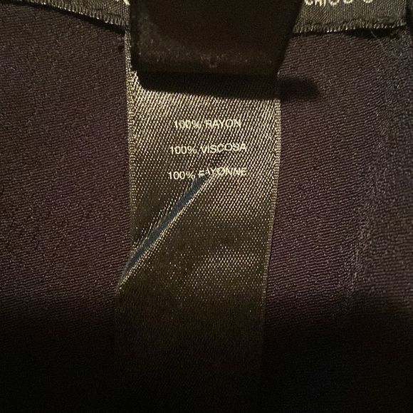 Black palazzo pants that look like a split maxi skirt, side leg has slit. - Picture 4 of 10